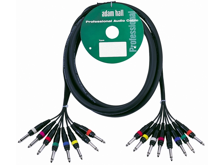 Multikabel 8x8 jack-jack ubalansert (mono) 3m 